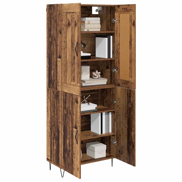 vidaXL Highboard Altholz 69,5 x 34 x 180 cm Holzwerkstoff