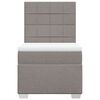 vidaXL Boxspringbett mit Matratze Taupe 80x200 cm Stoff