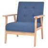 vidaXL Sofagarnitur 3-tlg. Stoff Blau