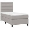 vidaXL Boxspringbett mit Matratze Hellgrau 100x200 cm Stoff