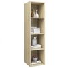 vidaXL TV-Wandschrank Sonoma-Eiche 37x37x142,5 cm Holzwerkstoff
