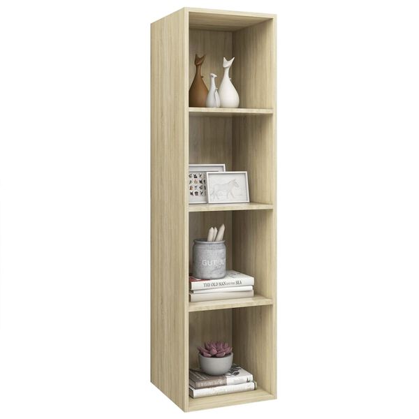 vidaXL TV-Wandschrank Sonoma-Eiche 37x37x142,5 cm Holzwerkstoff