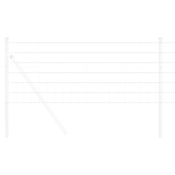 vidaXL Eurozaun Silber 0,8 x 25 m Feuerverzinktes Eisen