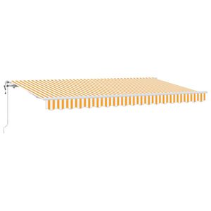 vidaXL Einziehbare Markise Gelb 350 x 200 cm Stoff