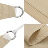 vidaXL Sonnensegel Oxford-Gewebe Rechteckig 2,5x4 m Beige
