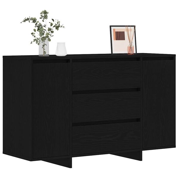 vidaXL Sideboard Schwarz Eichen-Optik 120 x 41 x 75 cm Holzwerkstoff