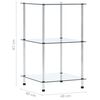 vidaXL Regal mit 3 Ablagen Transparent 40x40x67 cm Hartglas