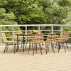 vidaXL 9-tlg. Garten-Essgruppe Poly Rattan