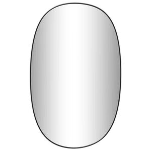 vidaXL Wandspiegel Schwarz 80x50 cm