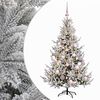 vidaXL K&uuml;nstlicher Weihnachtsbaum mit Weihnachtskugel 150 cm 150 LEDs