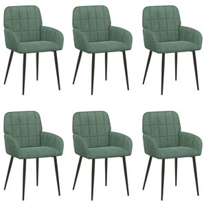 vidaXL Esszimmerst&uuml;hle 6 pcs Samt Meergr&uuml;n 57 x 50 x 85 cm