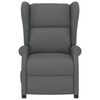 vidaXL Ohrensessel mit Liegefunktion Elektrisch Dunkelgrau Stoff