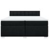 vidaXL Boxspringbett mit Matratze Schwarz 200x200 cm Stoff