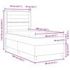 vidaXL Boxspringbett mit Matratze mit Kopfteil Creme 80 x 200 cm Stoff