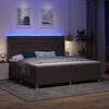 vidaXL Boxspringbett mit Matratze mit LED Braun 200 x 200 cm Stoff