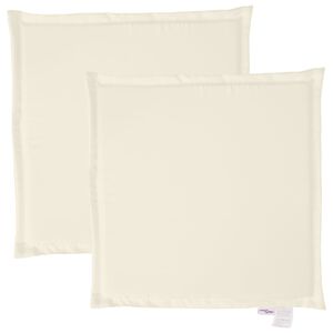 vidaXL Garten-Sitzkissen 2 Stk. Creme 45x45x2 cm Quadratisch