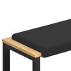 vidaXL Bankkissen Strukturiertes Samt Schwarz Tiefe 35 cm