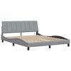 vidaXL Bettgestell ohne Matratze "Hanko" Hellgrau 160x200 cm Stoff