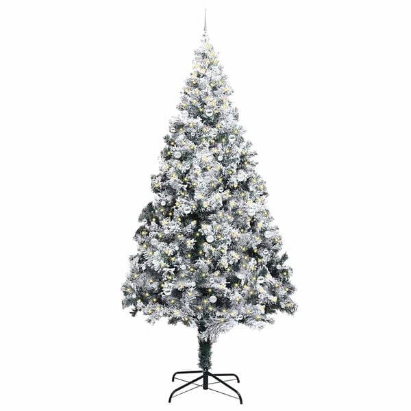 vidaXL Weihnachtsbaum mit 300 LEDs mit St&auml;nder Gr&uuml;n 300 cm PVC