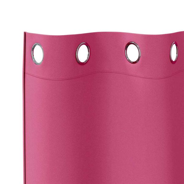 vidaXL Verdunkelungs-Vorh&auml;nge mit Ringen 2 pcs Helles Pink
