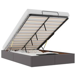 vidaXL Ottoman-Bett ohne Matratze Grau 120x200 cm Kunstleder