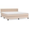 vidaXL Boxspringbett Matratze Cappuccino-Braun 160x200 cm Kunstleder