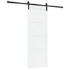 vidaXL Schiebet&uuml;r 78 x 202 cm Holzwerkstoff Wei&szlig; und Schwarz