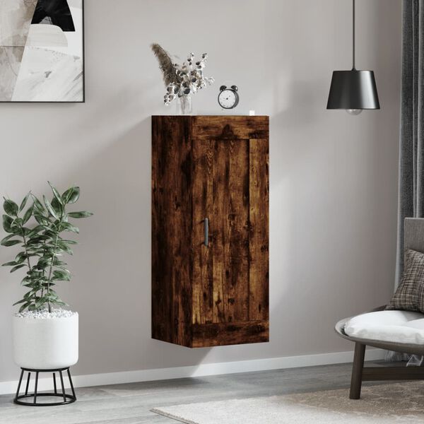 vidaXL Wandschrank R&auml;uchereiche 34,5x34x90 cm Holzwerkstoff