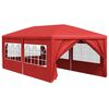 vidaXL Partyzelt mit Wand Rot 600 x 300 x 255 cm PE und Stahl