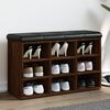 vidaXL Schuhbank Braun Eichen-Optik 82x32x50 cm Holzwerkstoff