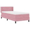 vidaXL Boxspringbett mit Matratze mit Kopfteil Rosa 200 x 90 cm Samt