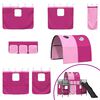 vidaXL Kinder-Etagenbett Schwarz und Pink 74,5 x 190 cm Metall