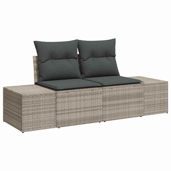 vidaXL Sofa Set mit Kissen 6 pcs Poly-Rattan