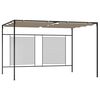 vidaXL Pavillon mit Ausziehbarem Dach 3x4x2,3 m Taupe 180 g/m&sup2;