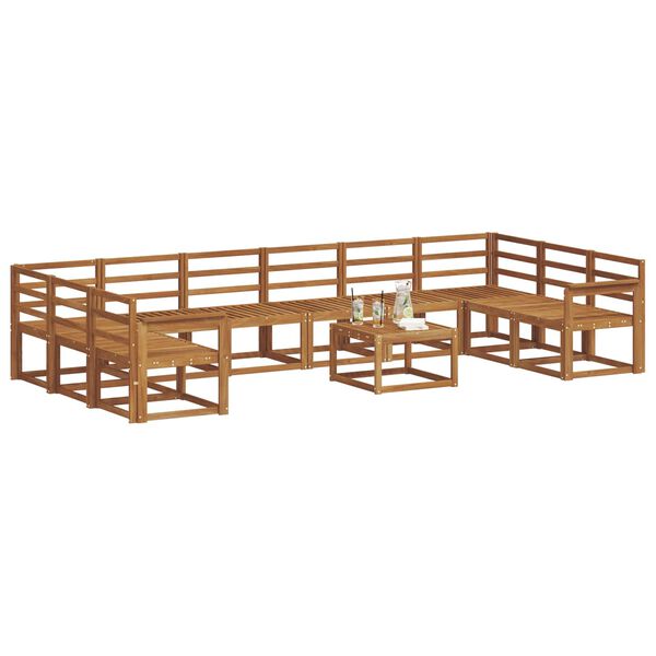 vidaXL Outdoor-Sofagarnitur 11 pcs Natur Massivholz Akazie