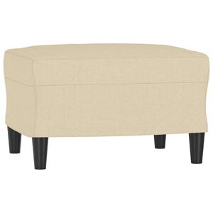 vidaXL Fu&szlig;hocker Creme 60x50x41 cm Stoff