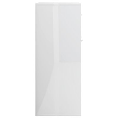vidaXL Sideboard Hochglanz-Weiß 60x30x75 cm Holzwerkstoff