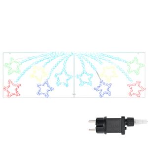 vidaXL Weihnachtsstern 432 LEDs Mehrfarbig 182 x 58 cm PVC