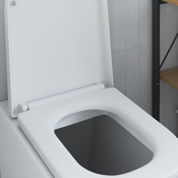 vidaXL Toilettensitz Wei&szlig; 47,5 x 35 x 3,6 cm Duroplast