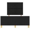 vidaXL Bettgestell mit Kopfteil Schwarz 120 x 200 cm Stoff
