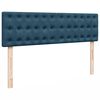 vidaXL Ottoman-Bett mit Matratze & LEDs Dunkelblau 140x200 cm Samt
