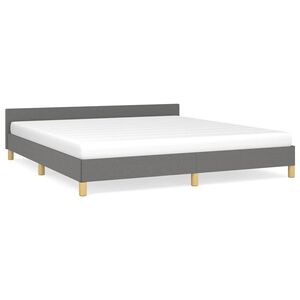 vidaXL Bettgestell ohne Matratze Dunkelgrau 160x200 cm Stoff