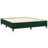 vidaXL Boxspringbett mit Matratze Dunkelgr&uuml;n 180x200 cm Samt
