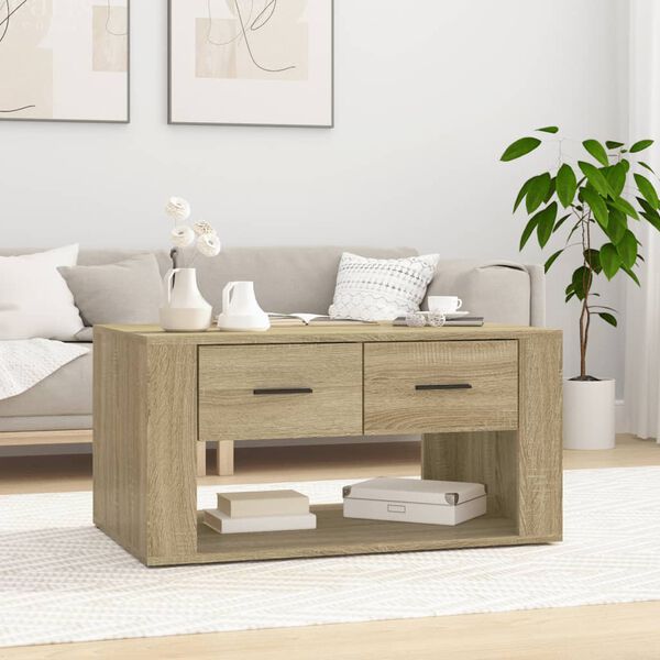 vidaXL Couchtisch Sonoma-Eiche 80x50x40 cm Holzwerkstoff