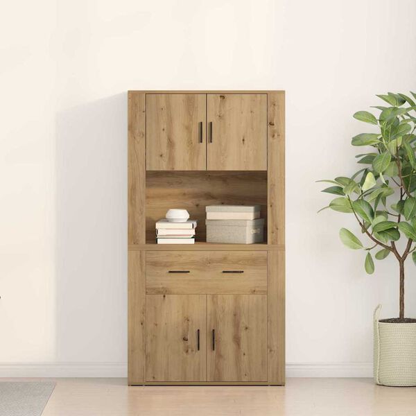vidaXL Highboard Artisan-Eiche 80 x 33 x 150 cm Holzwerkstoff