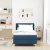 vidaXL Boxspringbett mit Matratze mit Kopfteil Blau 90 x 200 cm Stoff