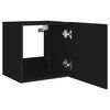 vidaXL TV-Wandschrank mit LED-Leuchten Schwarz 40,5x35x40 cm