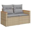 vidaXL Gartensofa-set 11 pcs Beige Poly-Rattan