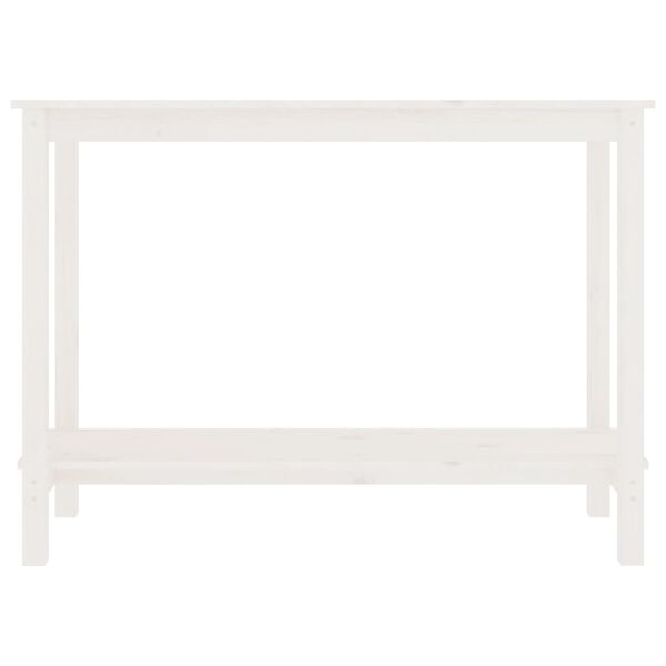 vidaXL Konsolentisch Wei&szlig; 110x40x80 cm Massivholz Kiefer