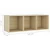 vidaXL 4-tlg. TV-Schrank-Set Sonoma-Eiche Holzwerkstoff
